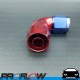 PROFLOW 500 Series 90 Degree Hose End Fitting Blue/Red Cutter  AN -8 (AN8)