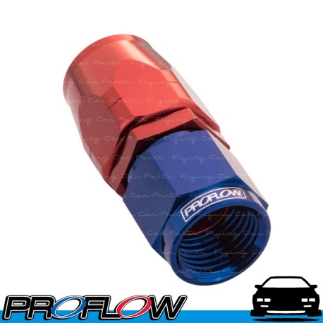 PROFLOW 500 Series Straight Hose End Fitting Blue/Red Cutter  AN -4 (AN4)