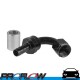 PROFLOW 600 Series Crimp Hose Ends Fitting 120 Degree Black AN -6 (AN6)