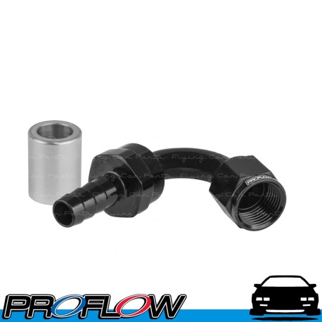 PROFLOW 600 Series Crimp Hose Ends Fitting 120 Degree Black AN -8 (AN8)