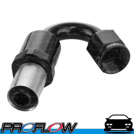 PROFLOW 600 Series Crimp Hose Ends Fitting 150 Degree Black AN -4 (AN4)