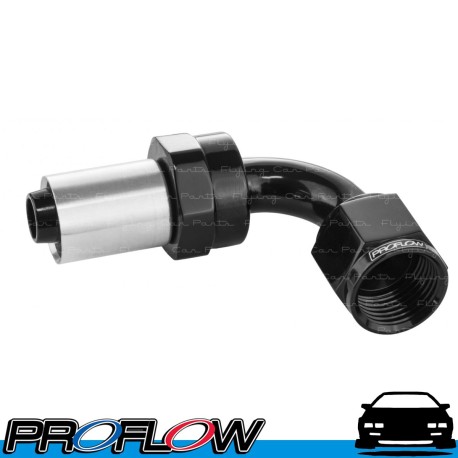 PROFLOW 600 Series Crimp Hose Ends Fitting 90 Degree Black AN -12 (AN12)