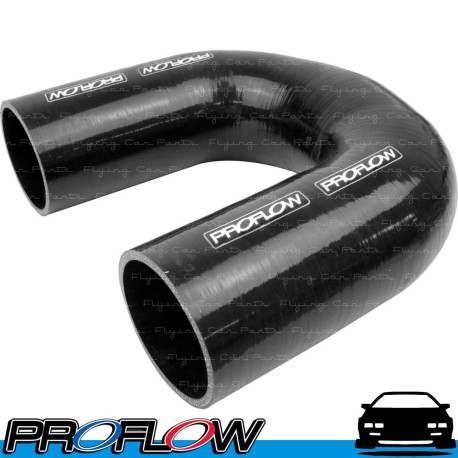 PROFLOW Silicone Hose Elbow Black 180 Degree 4"