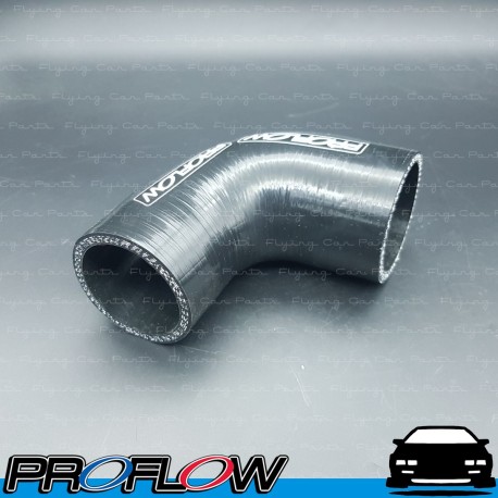 PROFLOW Silicone Hose Reducer Elbow Black 90 Degree 2" 2.25"