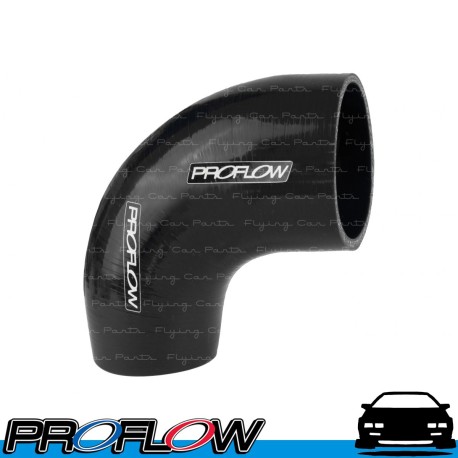 PROFLOW Silicone Hose Reducer Elbow Black 90 Degree 2" to 2.5"