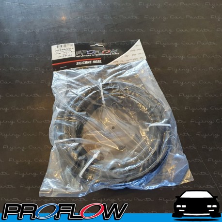 PROFLOW Silicone Vacuum Hose 3 Metres Black 6mm 1/4"