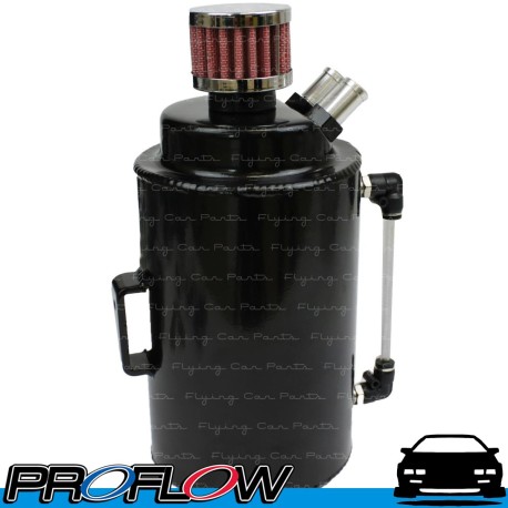 PROFLOW Catch Can 1L w/Breather Black Oil Tank