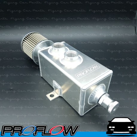 PROFLOW Catch Can 1L with Drain Tap and Breather Natural Finish