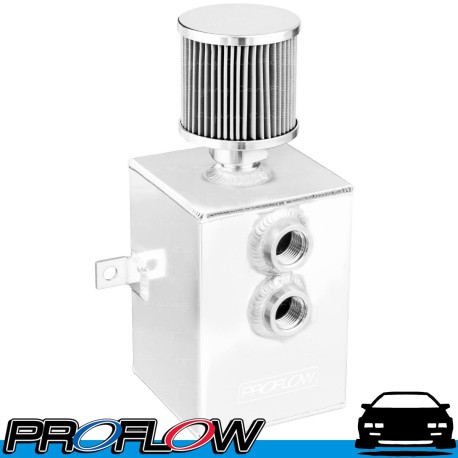 PROFLOW Catch Can 1L with Drain Tap and Breather Polished