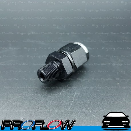 PROFLOW Female To Male Swivel Fitting Straight Black AN -6 (AN6) 1/8" NPT