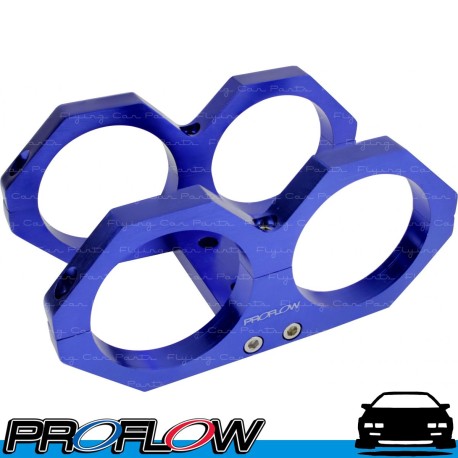 PROFLOW Dual Bosch 044 Fuel Pump Bracket Blue Billet