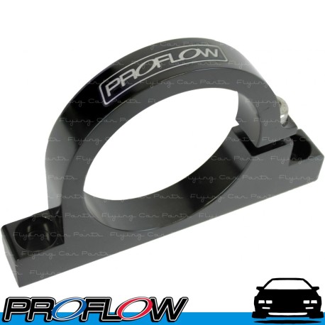 PROFLOW Single Fuel Filter 50mm Bracket for FS301 Filter Black Billet