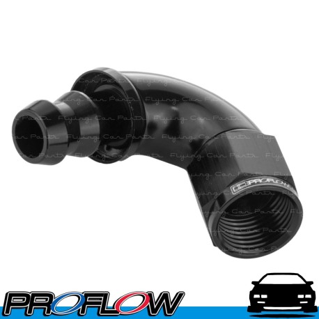 PROFLOW 510 Series 120 Degree Hose End Fitting Black Forged Push On AN -6 (AN6)