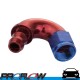 PROFLOW 510 Series 150 Degree Hose End Fitting Blue/Red Push On AN -8 (AN8)