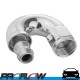 PROFLOW 510 Series 180 Degree Hose End Fitting Polished Push On AN -6 (AN6)