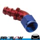 PROFLOW 510 Series 45 Degree Hose End Fitting Blue/Red Push On AN -4 (AN4)