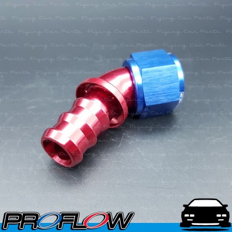 PROFLOW 510 Series 45 Degree Hose End Fitting Blue/Red Push On AN -12 (AN12)