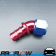 PROFLOW 510 Series 45 Degree Hose End Fitting Blue/Red Push On AN -12 (AN12)