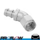 PROFLOW 510 Series 45 Degree Hose End Fitting Polished Push On AN -6 (AN6)