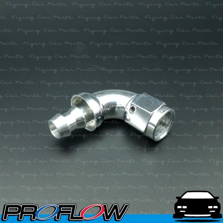 PROFLOW 510 Series 90 Degree Hose End Fitting Polished Push On AN -6 (AN6)