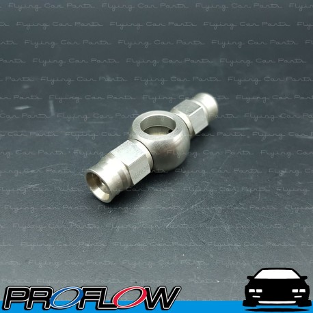 PROFLOW 10mm Banjo To Double AN -3 (AN3) PTFE Hose End S/S Fitting