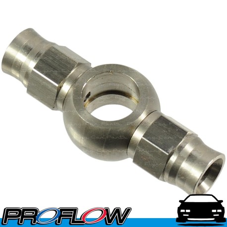 PROFLOW 7/16" Banjo To Double AN -3 (AN3) PTFE Hose End S/S Fitting