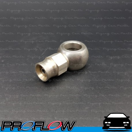 PROFLOW 10mm Banjo To AN -3 (AN3) PTFE Hose End S/S Fitting Straight Short