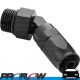 PROFLOW AN -8 (AN8) Hose End to AN -8 (AN8) Male ORB Swivel Black 45 Degree Fitting