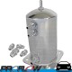 PROFLOW 1.5L Surge Tank with Barb and AN Fittings Polished Aluminium