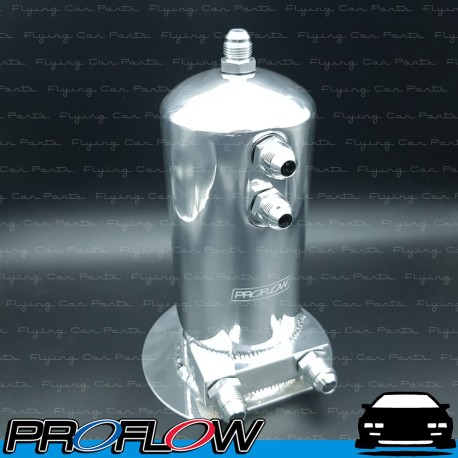 PROFLOW 2.5L Surge Tank with Dual AN Outlets Poslished Aluminium