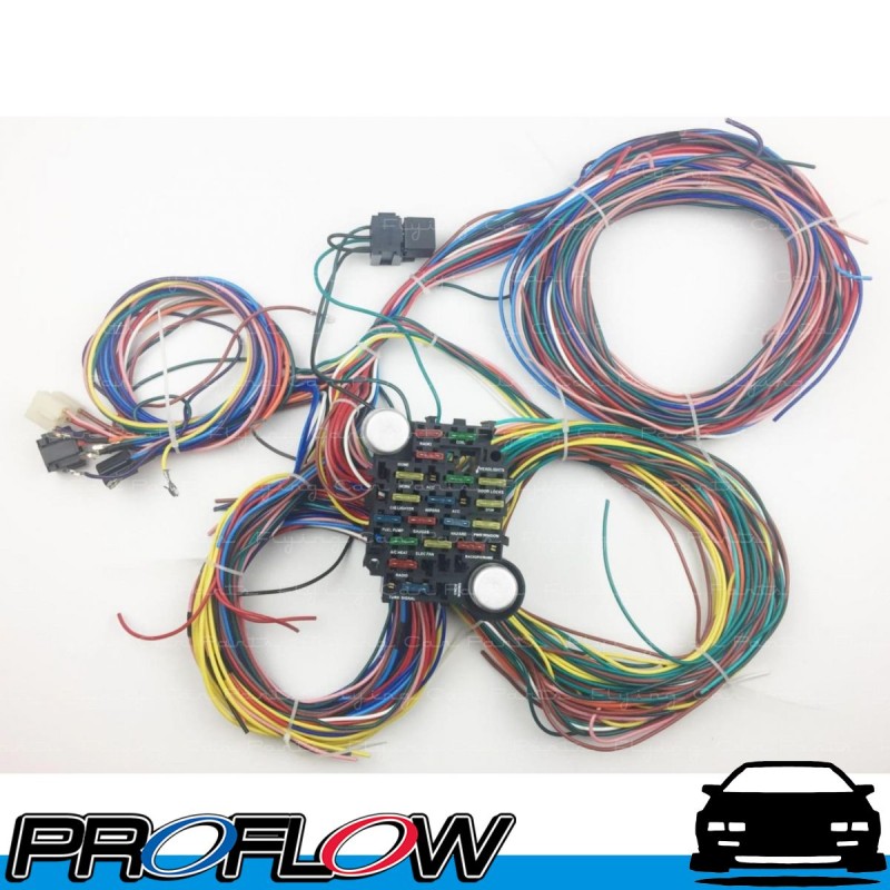 PROFLOW 21 Circuit Universal Wiring Harness Fuse Box Kit - Flying Car Parts