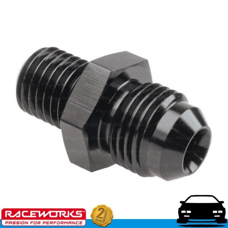 Raceworks Male M12x1.5 to Male Flare AN -6 AN6 Adapter Fitting Fuel Oil Water