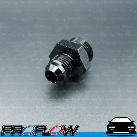 PROFLOW Male Straight Fitting AN -6 (AN6) To AN -8 (AN8) ORB O-Ring Port Black