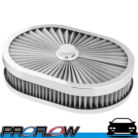 PROFLOW Flow Top Air Filter Cleaner 12"x9"x2" Washable Reusable Flat Base S/S