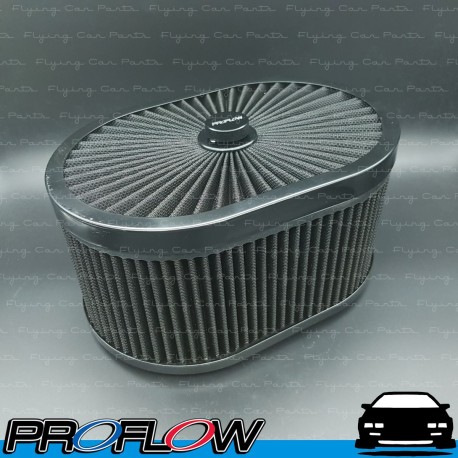 PROFLOW Flow Top Air Filter Cleaner 12"x9"x5" Washable Reusable Flat Base Black