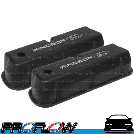 PROFLOW Ford Windsor 289 302 351 Tall Black Cast Valve Covers