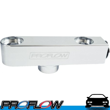 PROFLOW Dual Bosch 044 Fuel Pump Log With Caps Silver