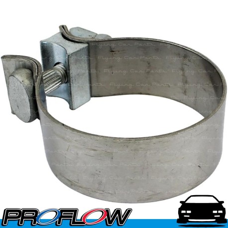 PROFLOW Stainless Steel Sure-Seal Exhaust Flat Band Clamp 2-1/2"