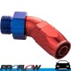 PROFLOW Male AN -6 (AN6) Orb To Hose AN -6 (AN6) Forged 45 Degree Fitting Blue/Red