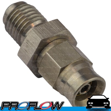 PROFLOW Bulkhead M10 x 1.25 To AN -3 (AN3) PTFE Hose Stainless Steel Male Fitting