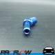 PROFLOW 3/8" Barb to 1/4" NPT Adaptor Fitting Blue 45 Degree