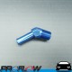 PROFLOW 3/8" Barb to 1/4" NPT Adaptor Fitting Blue 45 Degree