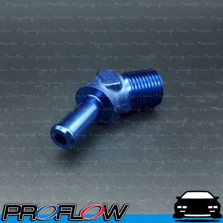 PROFLOW 1/2" Barb to 1/2" NPT Adaptor Fitting Blue 45 Degree