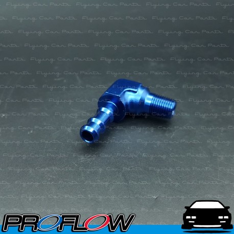 PROFLOW 90 Degree 5/16" Barb To 1/8" NPT Fitting Adaptor Blue