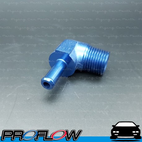 PROFLOW 90 Degree 3/8" Barb To 1/2" NPT Fitting Adaptor Blue