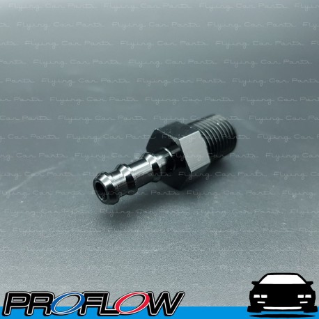 PROFLOW Straight 5/16" Barb To 1/4" NPT Fitting Adaptor Black