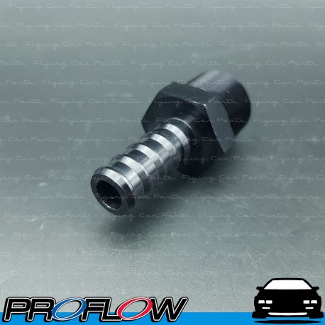 PROFLOW Straight 1/2" Barb To 3/4" NPT Fitting Adaptor Black