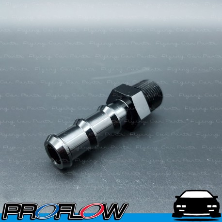 PROFLOW Straight 5/8" Barb To 3/8" NPT Fitting Adaptor Black