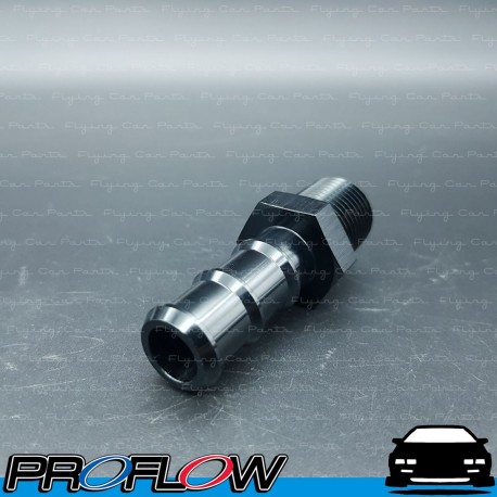 PROFLOW Straight 5/8" Barb To 1/2" NPT Fitting Adaptor Black