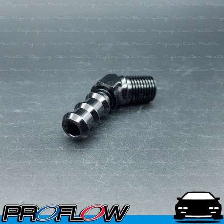 PROFLOW 45 Degree 3/8" Barb To 1/4" NPT Fitting Adaptor Black